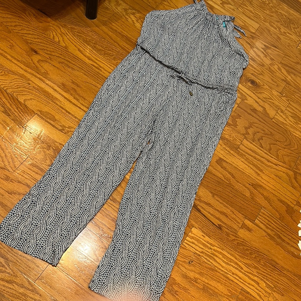 Escapade blue halter jumpsuit